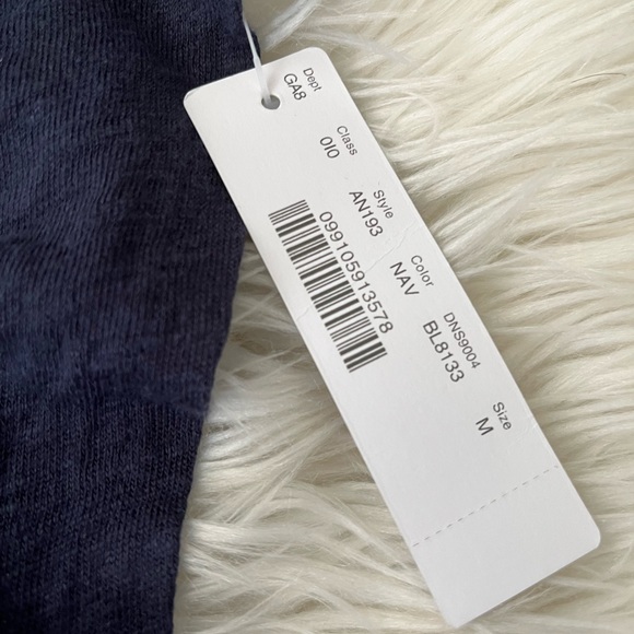 {J. Crew} Linen Ruffle Shell Shell Tank in Navy - Women's Medium - NWT - Picture 11 of 11